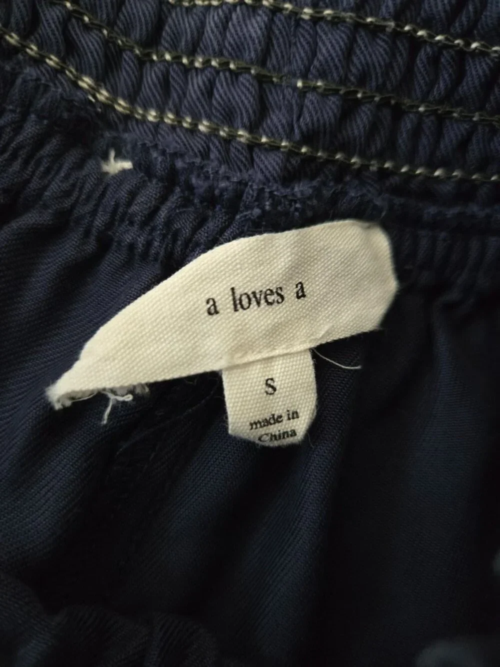 Pull On Wide Leg Button Pants Navy Blue Relaxed Colette Gauchos Sailor Nautical